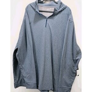 NWT $195 Johnnie-O Slaton Performance 1/4 Zip Hoodie Lake 4XB Big & Tall